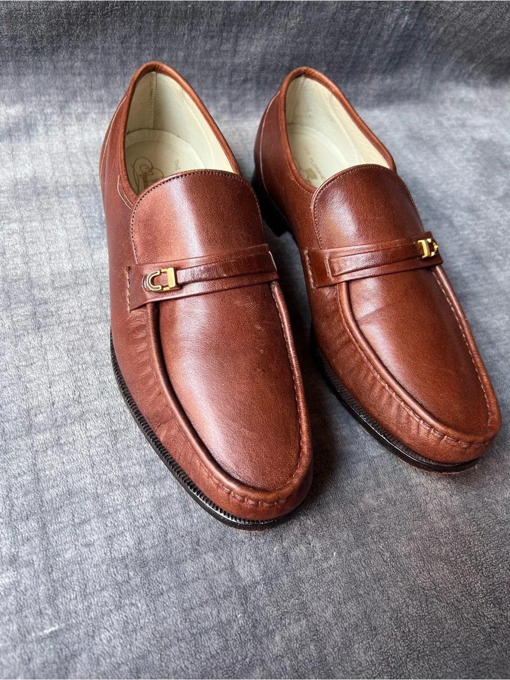 Florsheim Imperial Como Leather Loafers Sz 9 D Slip On Moc Toe 93241 Brown